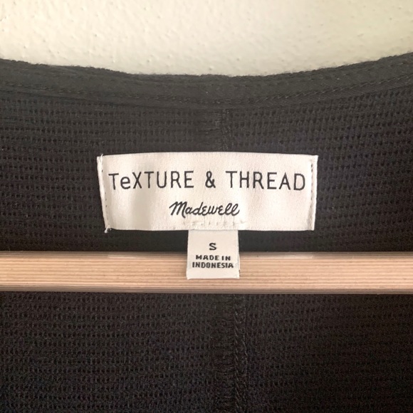 Madewell Texture & Thread Black Button Front Dress - Picture 6 of 6